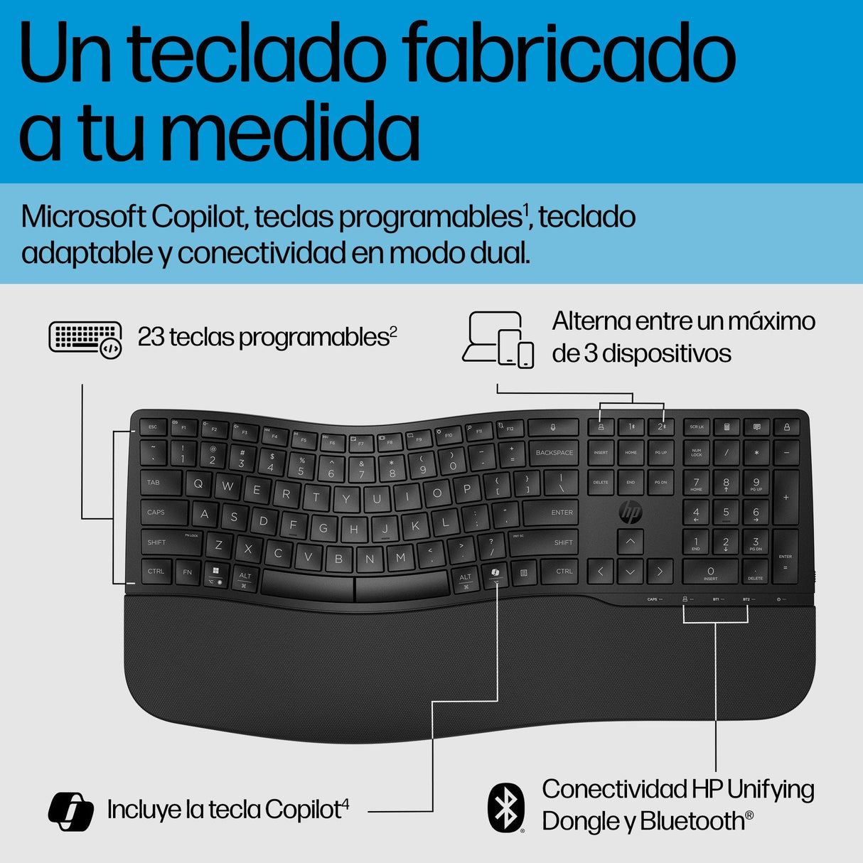 Hp Combo 685 Teclado Español + Raton Modo Dual Comfort Inalambricos