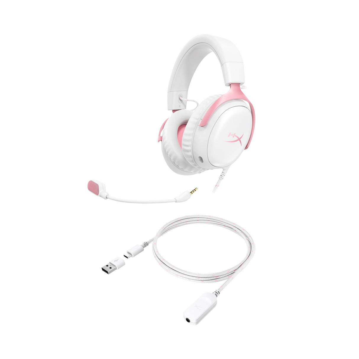 EAN 0198122306930 - HyperX Cloud III White/Pink Gaming Headset Alámbrico Diadema Juego Rosa, Blanco imagen 7