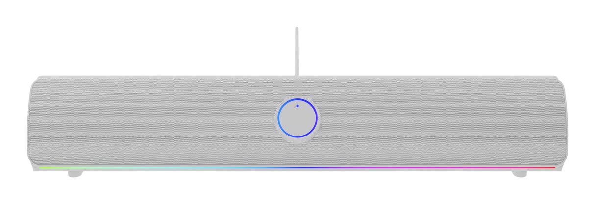 Barra De Sonido Bluetooth Genesis Helium 312bt 2.0 Rgb 10w Blanca