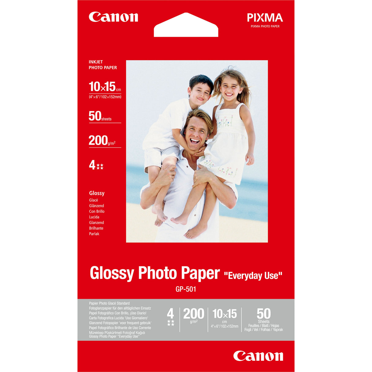 Canon Gp-501brillanteblanco100 X 150 Mm 50 Hoja(S) Papel Fotogrfico Brillante