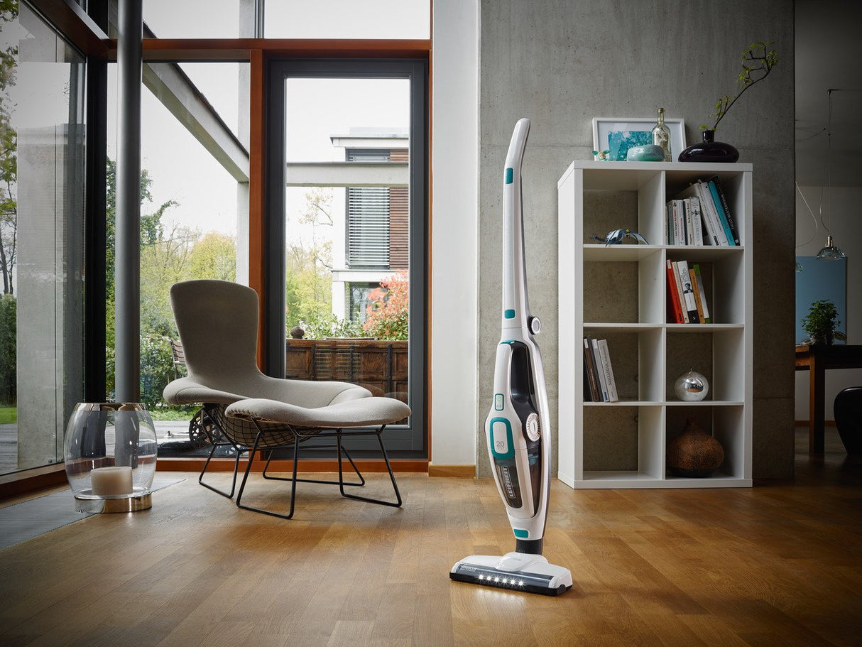 EAN 4006501119254 - Leifheit PowerVac 2in1 Aspiradora escoba 2 en 1 Batería Secar Ciclónico Sin bolsa Negro, Azul, Blanco imagen 5
