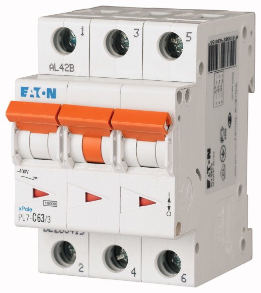 Eaton Pxl-C63/3 Interruptor De Corriente Interruptor Magnetotérmico Miniatura 236432