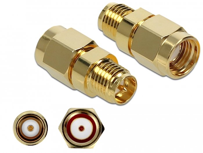 EAN 4043619899777 - DeLOCK 89977 cambiador de género para cable RP-SMA Oro imagen 1