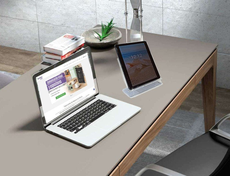 Archivo 2000 Soporte De Sobremesa Para Tablet Metacrilato Transparente