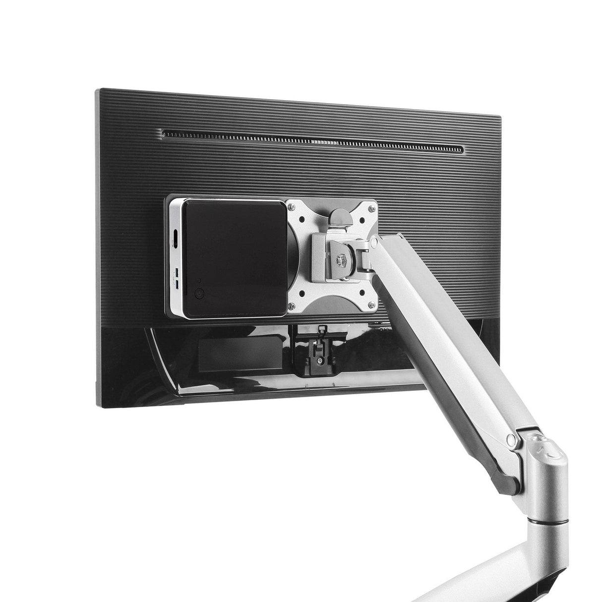 Aisens Soporte Vesa Para Mini Pc / Nuc / Barebone Negro Compatible Con Estandard 75*75 Y 100*100 Acero Y Aluminio