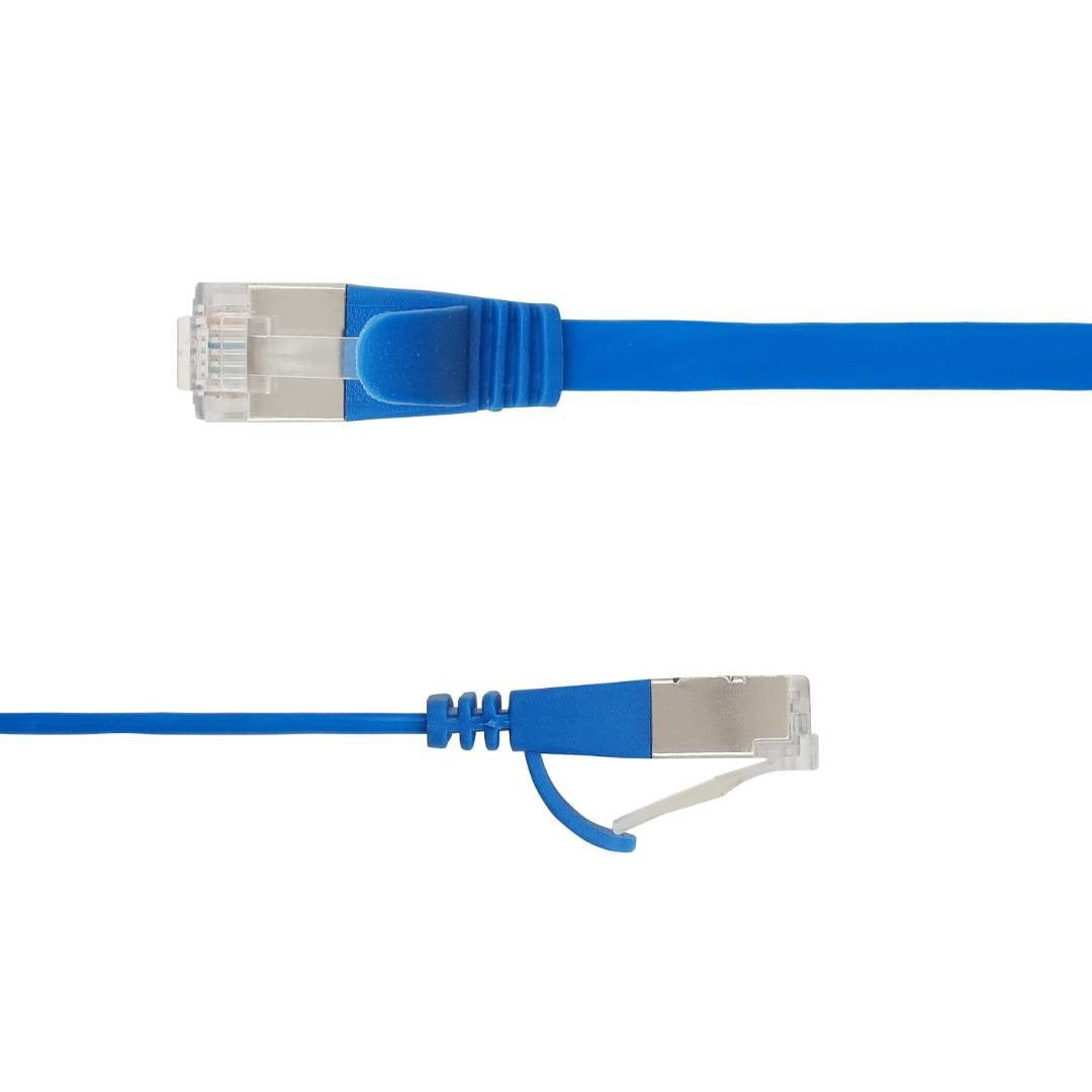Flat U/Ftp Cat6a Blue 2m Awg 32/7, Pvc, 1 85x6mm Stp-Fl6a-00200-Bl