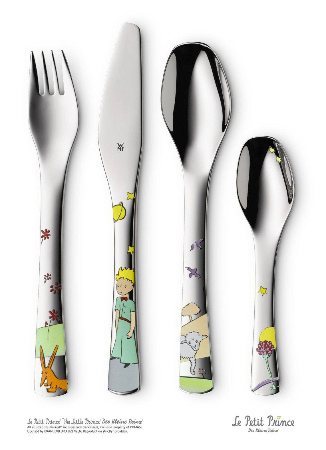 Wmf 12.9405.9964 Cubierto Para Niños Conjunto De Cubiertos Infantiles Blanco Porcelana, Acero Inoxidable