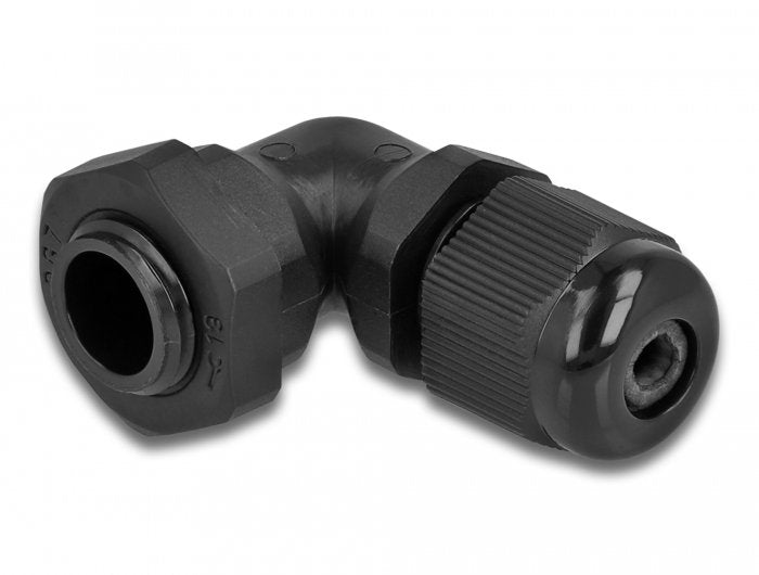 Delock Prensaestopas 90° Angulado Pg7 Negro