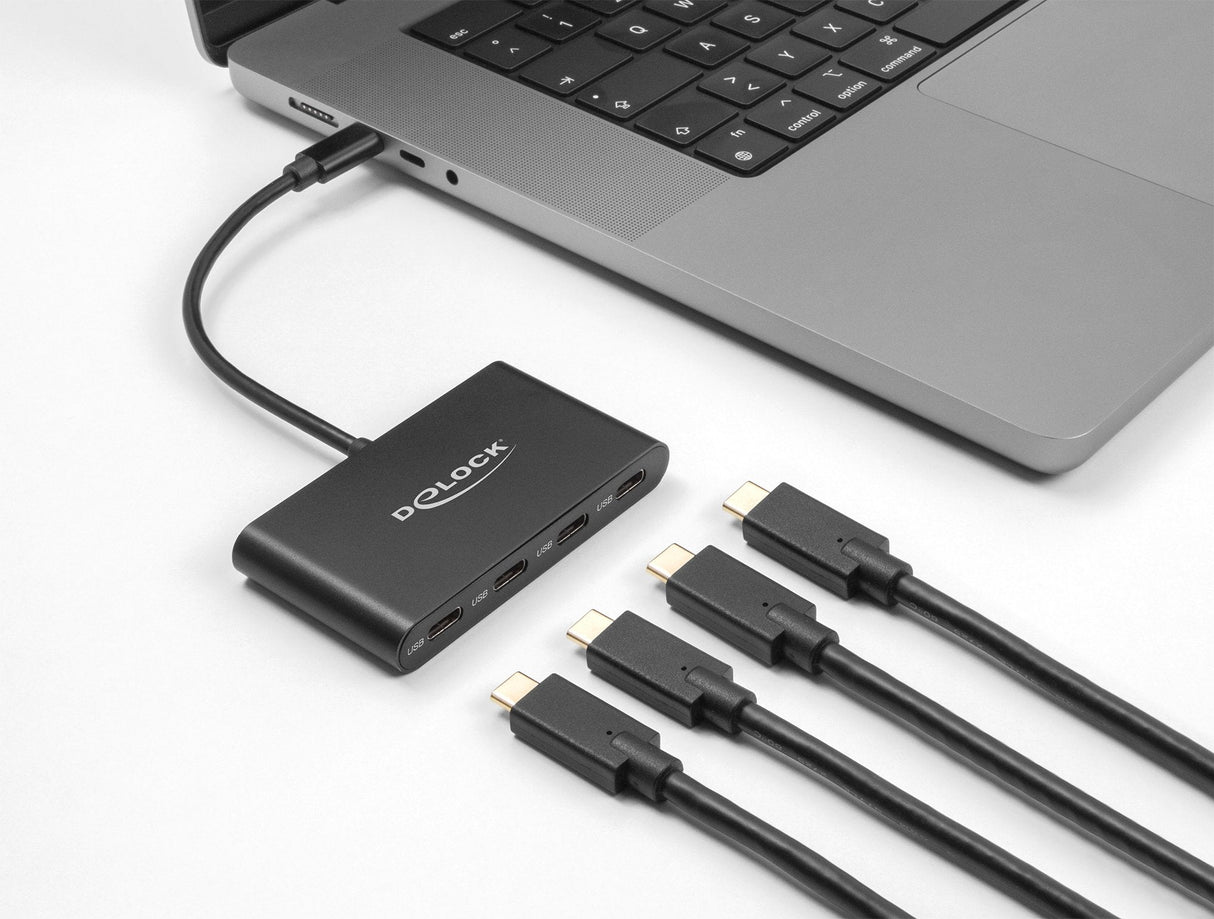 Hub Delock Usb 3.2 Gen 2 Usb Type-C Mit 4 X Usb Type-C Buchse - 10 Gbps