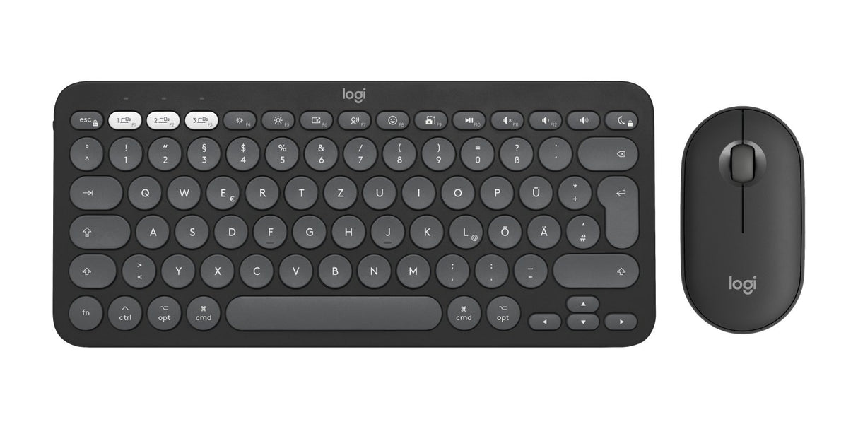 EAN 5099206117044 - Logitech 920-012208 teclado Ratón incluido Universal RF Wireless + Bluetooth QWERTZ Alemán Grafito imagen 1