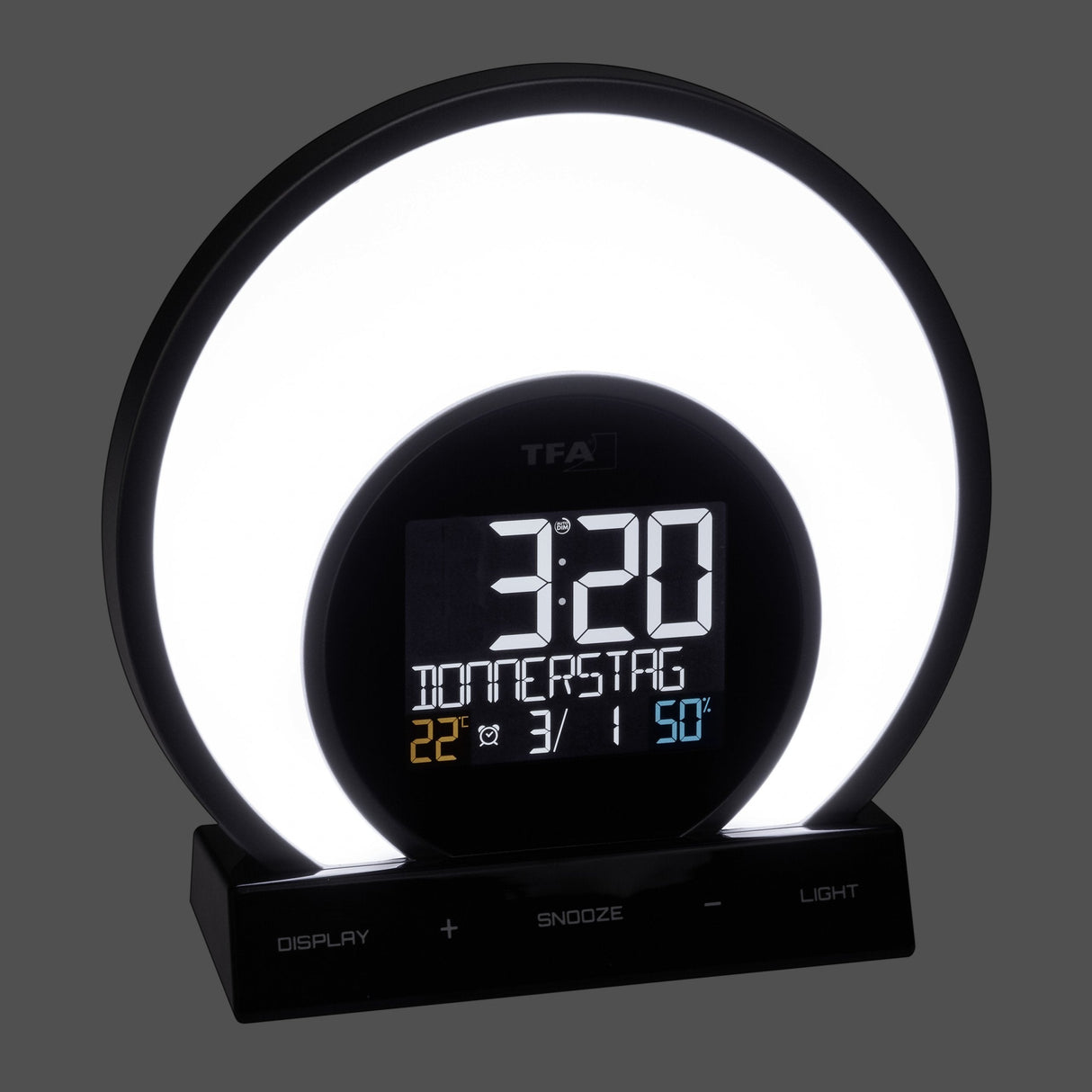 EAN 4009816034564 - TFA-Dostmann Soluna Reloj despertador analógico Negro, Transparente imagen 4