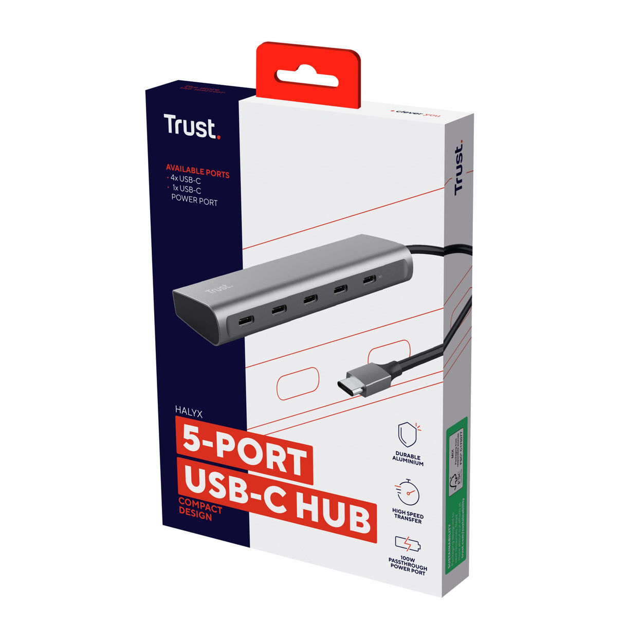 EAN 8713439251364 - Trust Halyx USB 3.2 Gen 1 (3.1 Gen 1) Type-C Plata imagen 7