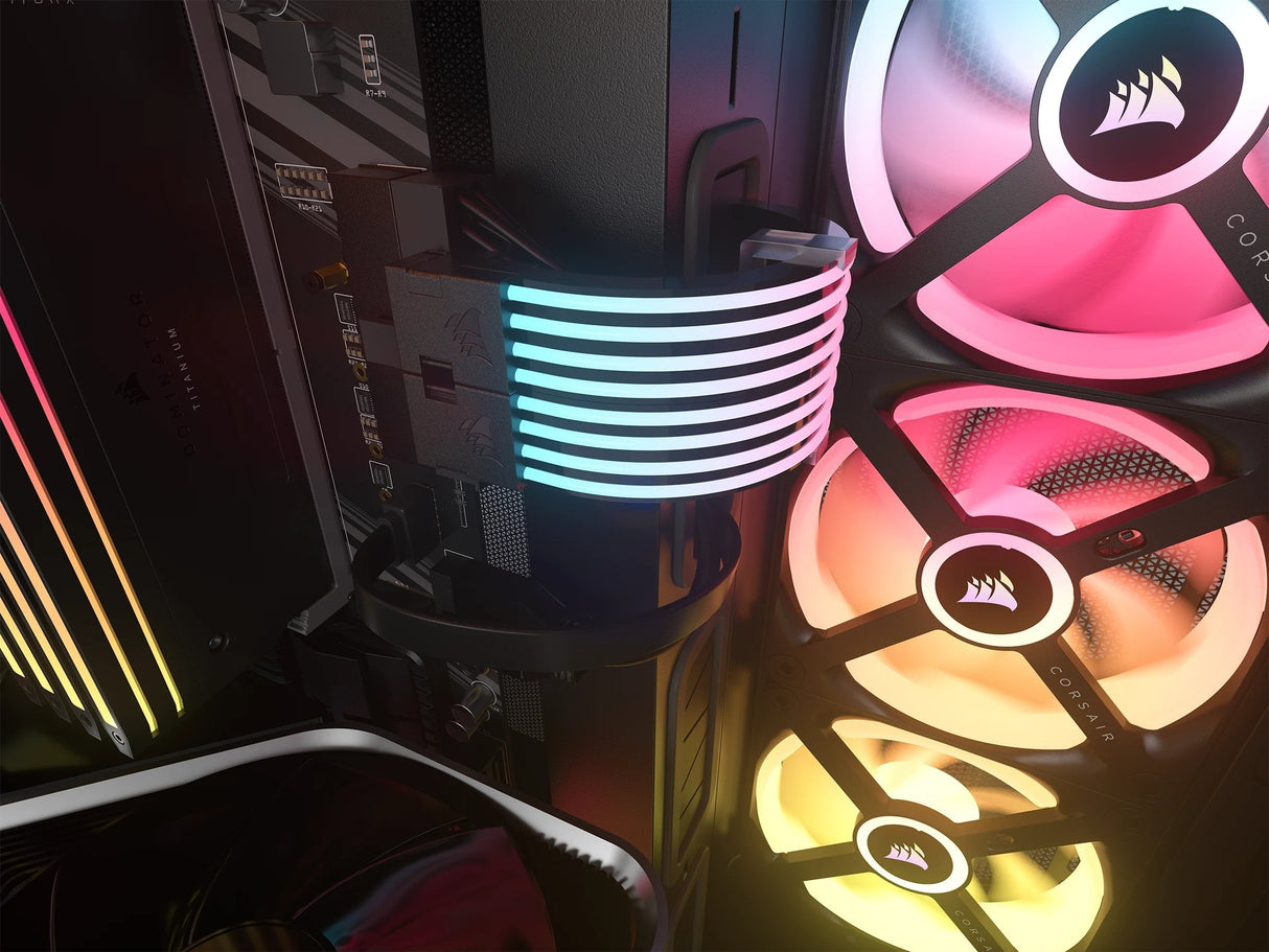 Corsair Icue Argb Psu Cable Strips, Tiras Led 2x 240mm, Para Cables De Alimentación Cp-8920282