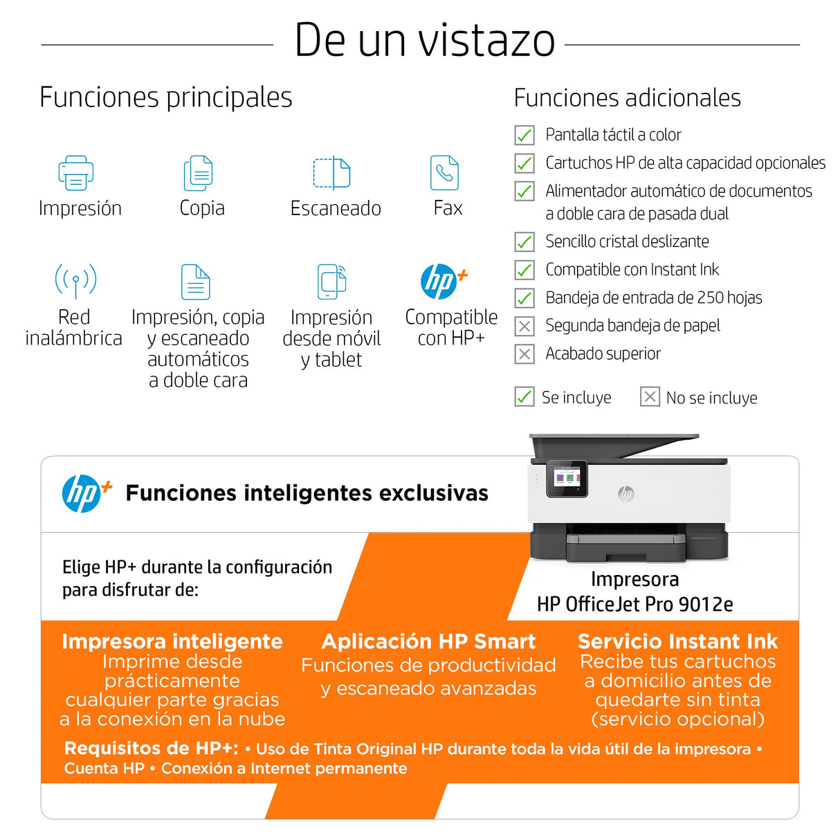 EAN 0195161213915 - HP OfficeJet Pro 9012e All-in-One Prntr Inyección de tinta térmica A4 4800 x 1200 DPI 22 ppm Wifi imagen 3
