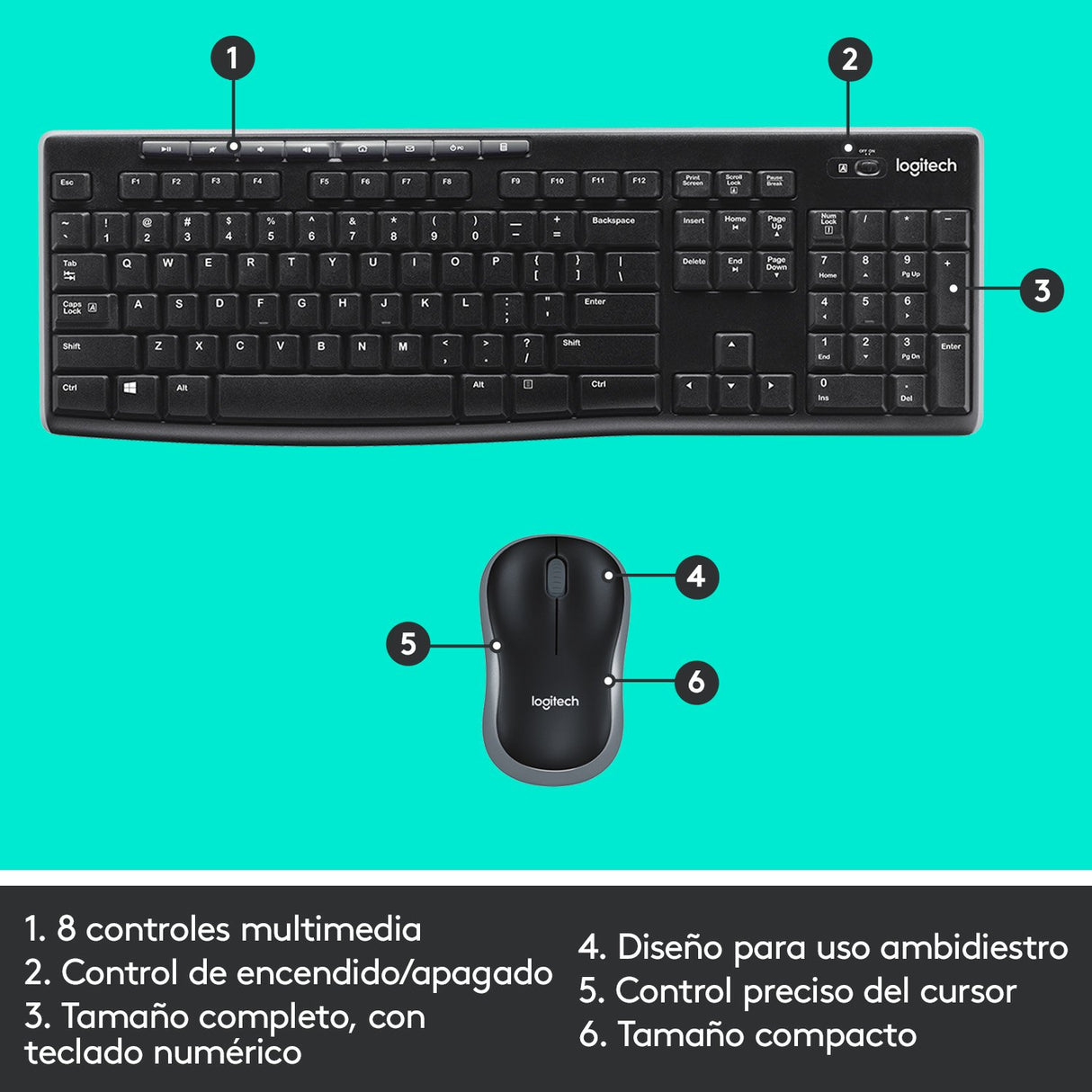 EAN 5099206039193 - Logitech 920-004513 teclado Ratón incluido Hogar RF inalámbrico QWERTY Español Negro imagen 12