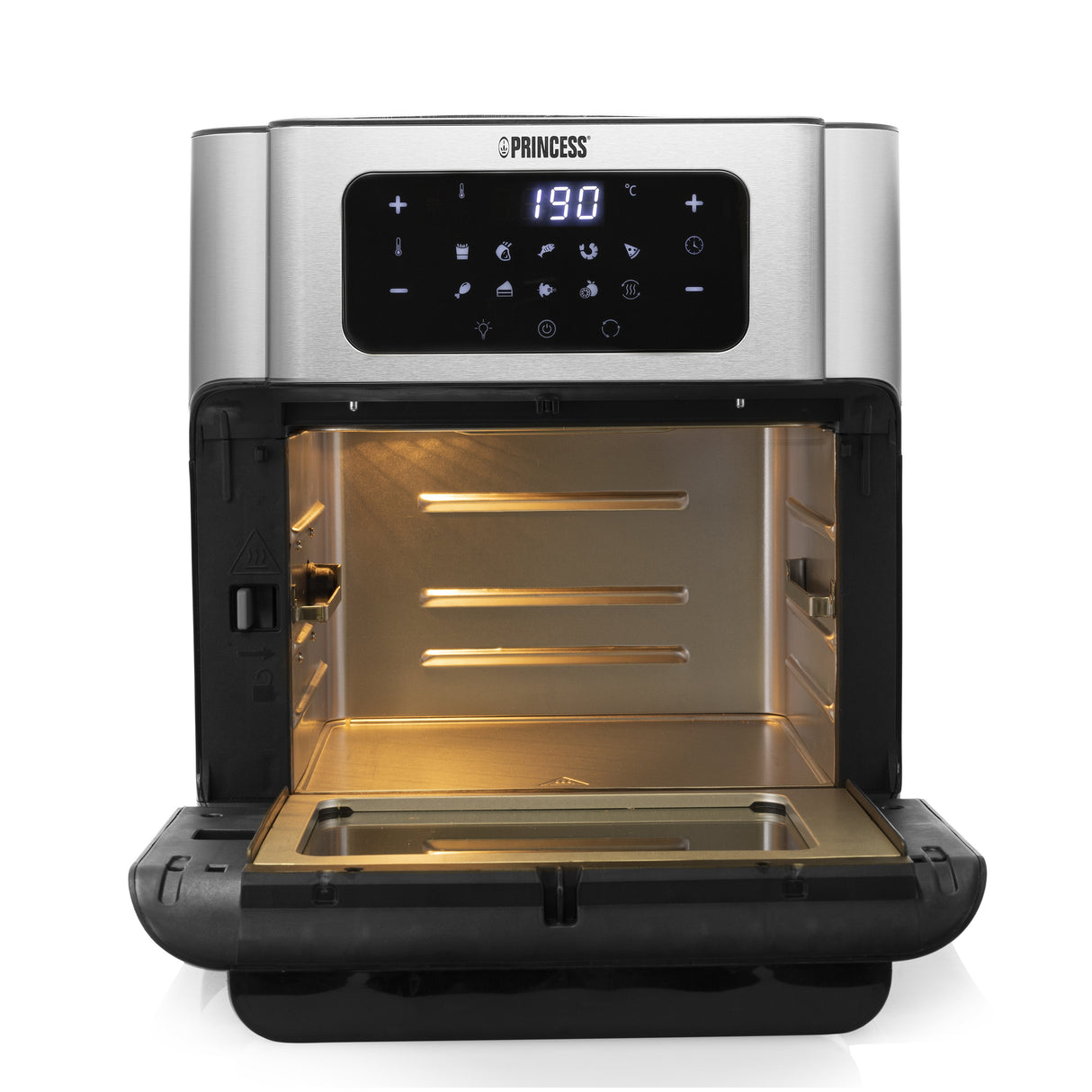 EAN 8713016091451 - Princess 182065 Sencillo 10 L Independiente 1500 W Freidora de aire caliente Plata imagen 3