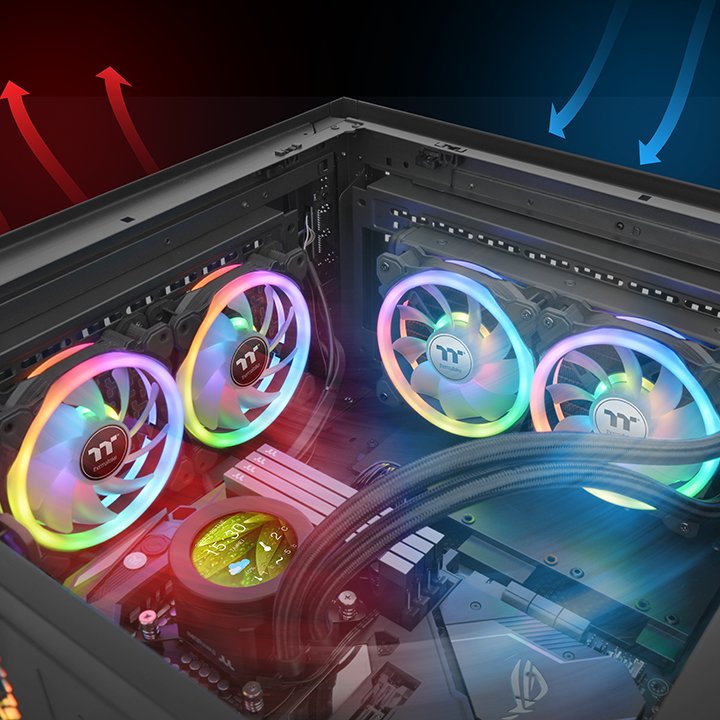 EAN 4713227531078 - Thermaltake SWAFAN 12 RGB Carcasa del ordenador Ventilador 12 cm Negro 3 pieza(s) imagen 4