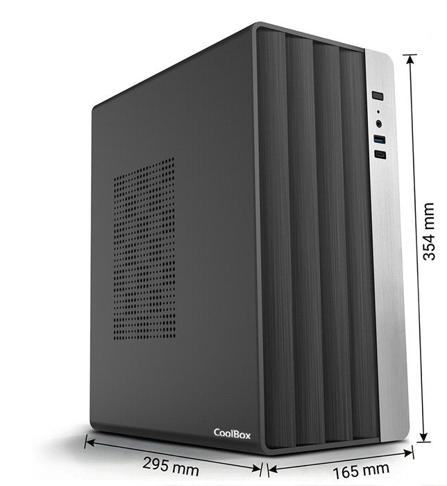Coolbox Caja Microatx M870 Gpu Max 265mm Acero Resistente Spcc Integrado Puerto Usb-C Negra