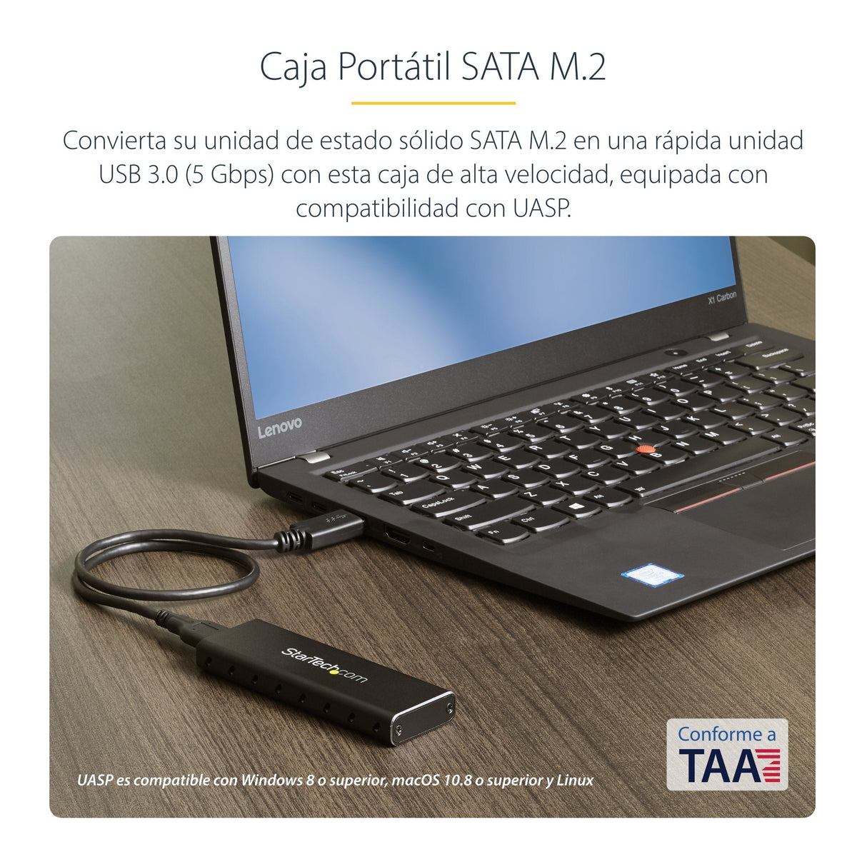 Startech.Com Caja Externa Disco Ssd M.2 Ngff Con Uas Usb 3.0