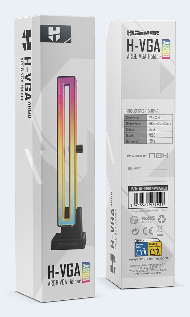 EAN 8436587975929 - NOX H-VGA ARGB Torre Soporte para tarjeta gráfica imagen 13