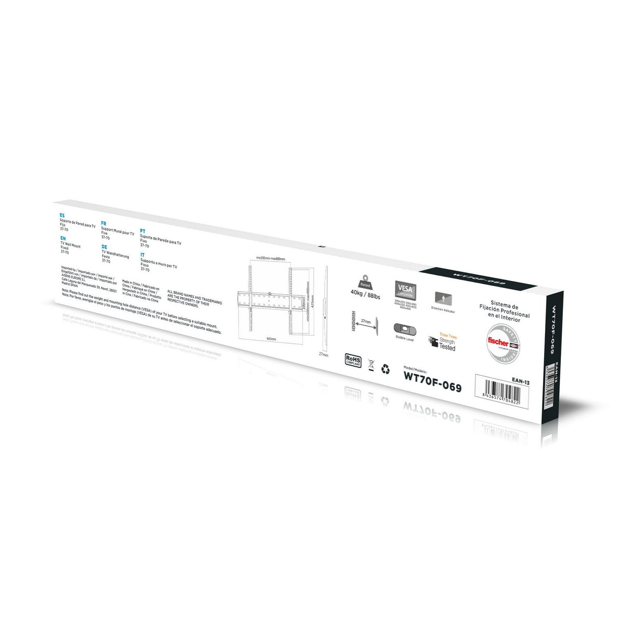 EAN 8436574704822 - AISENS WT70F-069 soporte para TV 177,8 cm (70") imagen 6