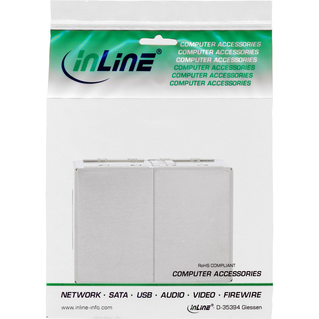 Adaptador Inline Cat.6 De Metal Blindado 2x Rj45 Hembra A Hembra