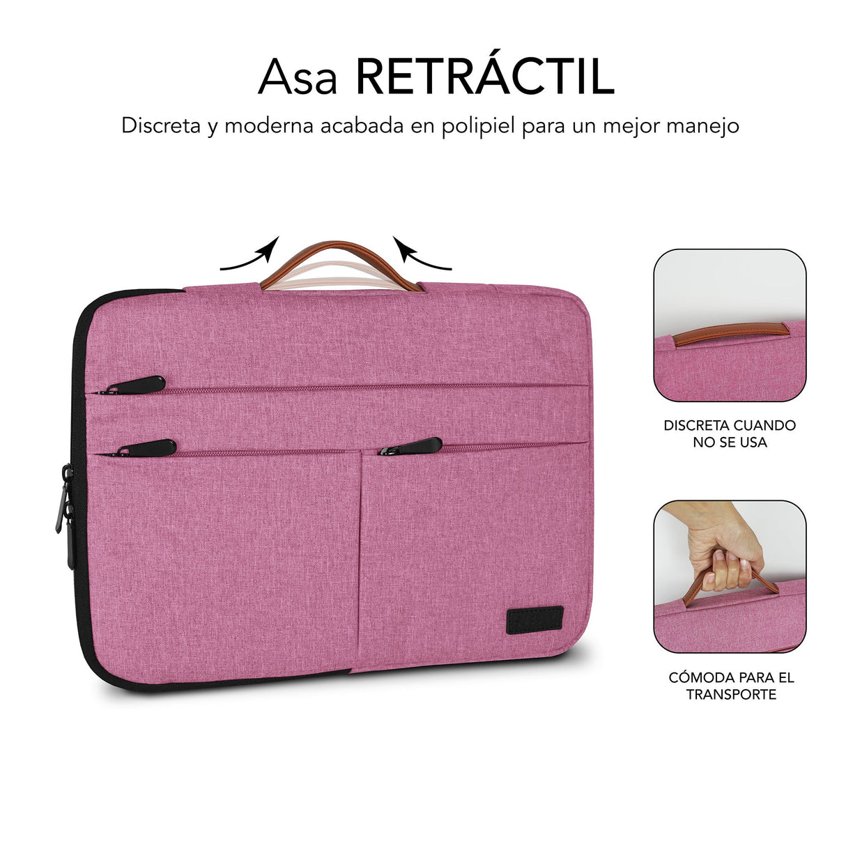 EAN 8436586742744 - SUBBLIM SUBLS-AP36053 maletines para portátil 39,6 cm (15.6") Rosa imagen 5
