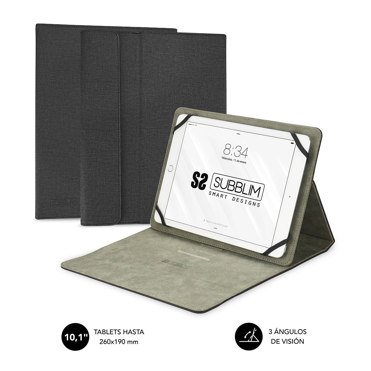 EAN 8436586740795 - SUBBLIM SUB-CUT-1CT001 funda para tablet 25,6 cm (10.1") Folio Negro imagen 1
