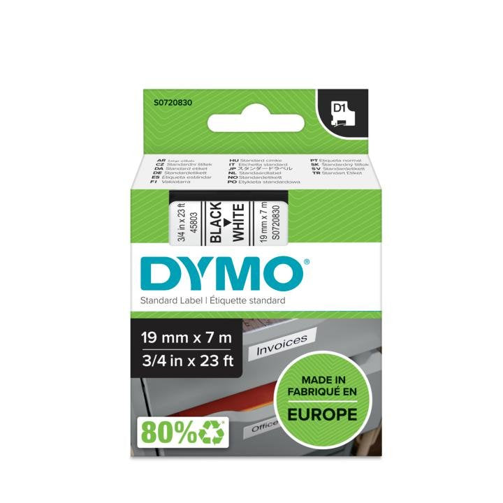 EAN 5411313452137 - DYMO D1 Standard - Black on White - 19mm cinta para impresora de etiquetas imagen 2