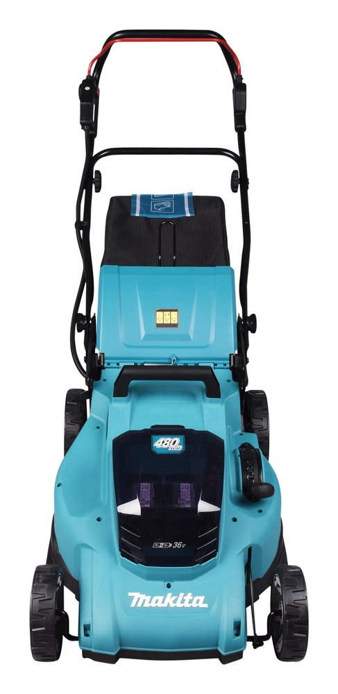 EAN 0088381756679 - Makita DLM480PT2 cortadora de césped Cortacésped manual Batería Negro, Turquesa imagen 8