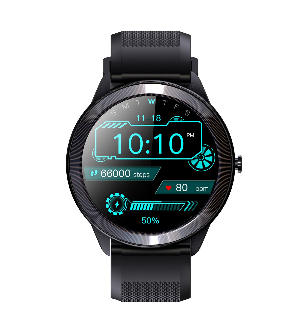 Smartwatch Leotec 1,28" Multisport Wave Negro Pantalla Redonda