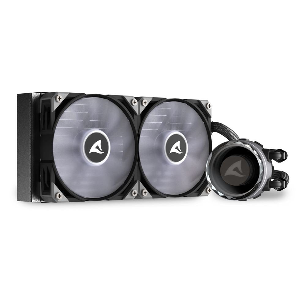 EAN 4044951038008 - Sharkoon S80 RGB Carcasa del ordenador, Procesador Sistema de refrigeración líquida todo en uno 12 cm Neg imagen 2