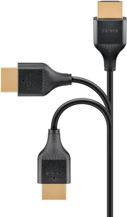 Goobay Slim High-Speed-Hdmi-Cable Mit Ethernet, 8k @ 60hz (Negro, 0,5 Meter) 75297