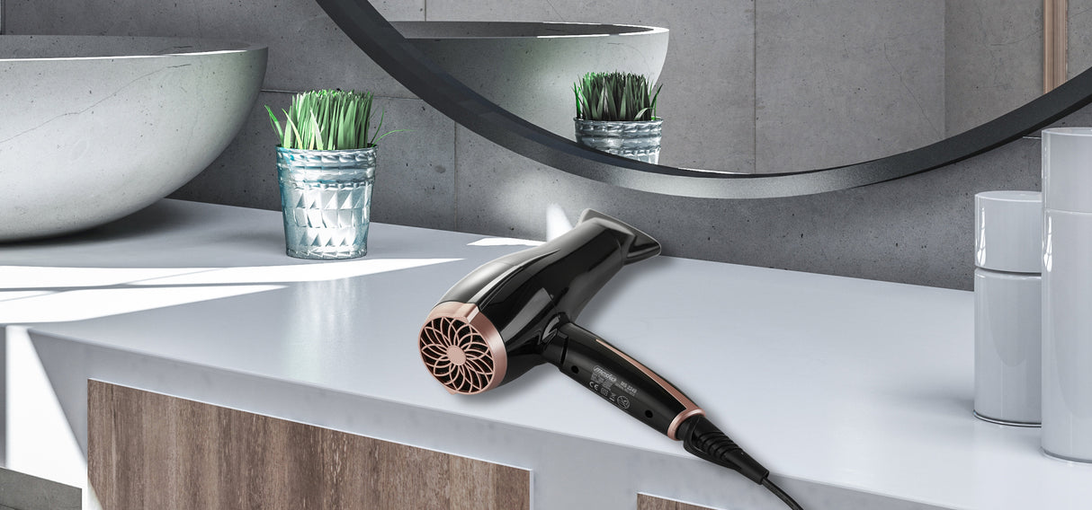 Secador De Pelo Mesko Ms 2249 2000 W, Negro Rosa