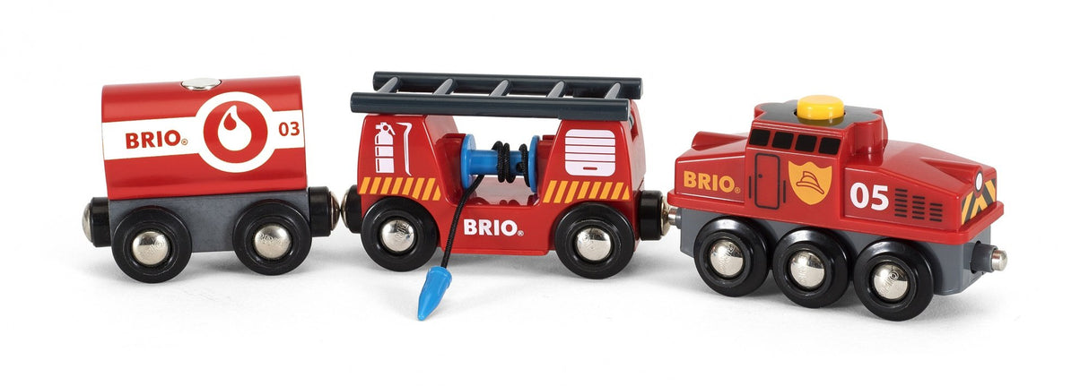 Brio World Camión De Bomberos World, Vehículo De Juguete Rojo/Negro 33844