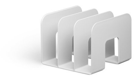 Durable Eco Estante Para Revistas Plástico Gris