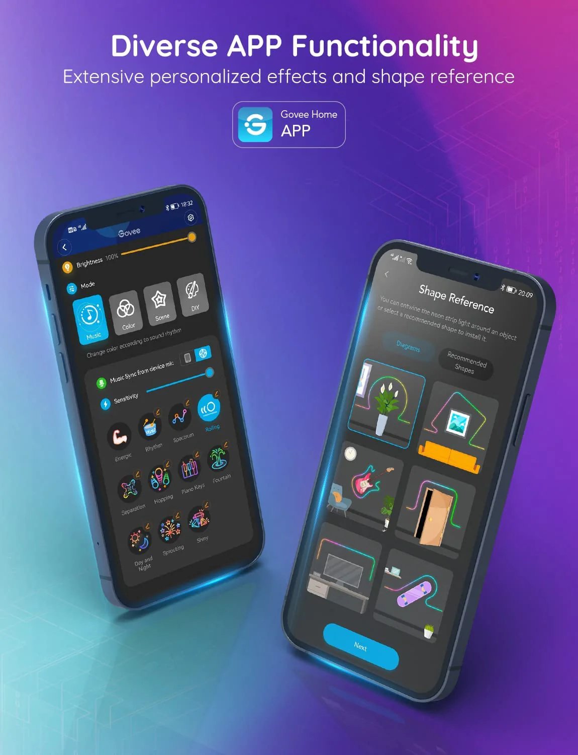 Luz De Cuerda De Neón Govee Rgbic