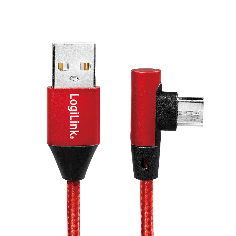 Logilink Cu0149 Cable Usb 0,3 M 2.0 Usb A Micro-Usb B Rojo