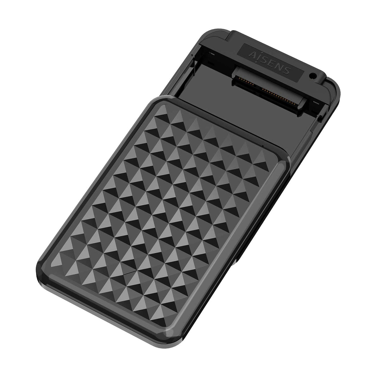 EAN 8436574709155 - AISENS ASE-2521B caja para disco duro externo Caja de disco duro (HDD) Negro 2.5" USB con suministro de c imagen 2