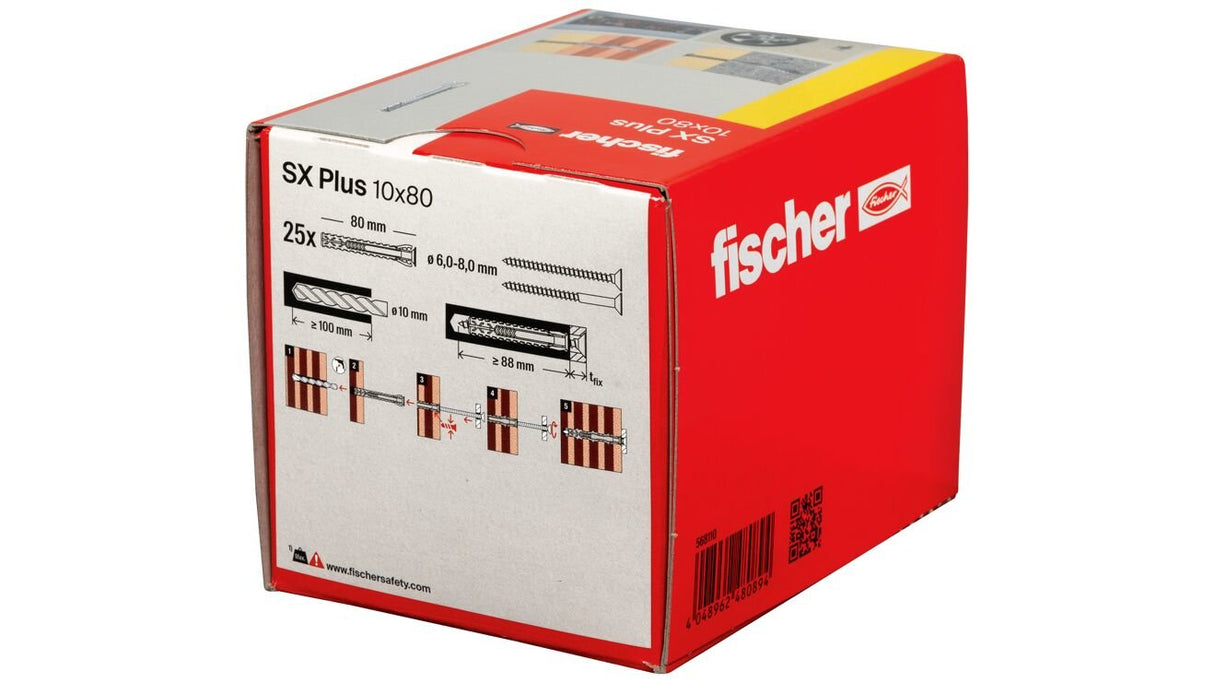 Fischer Dübel Sx Plus 10x80 25 St.