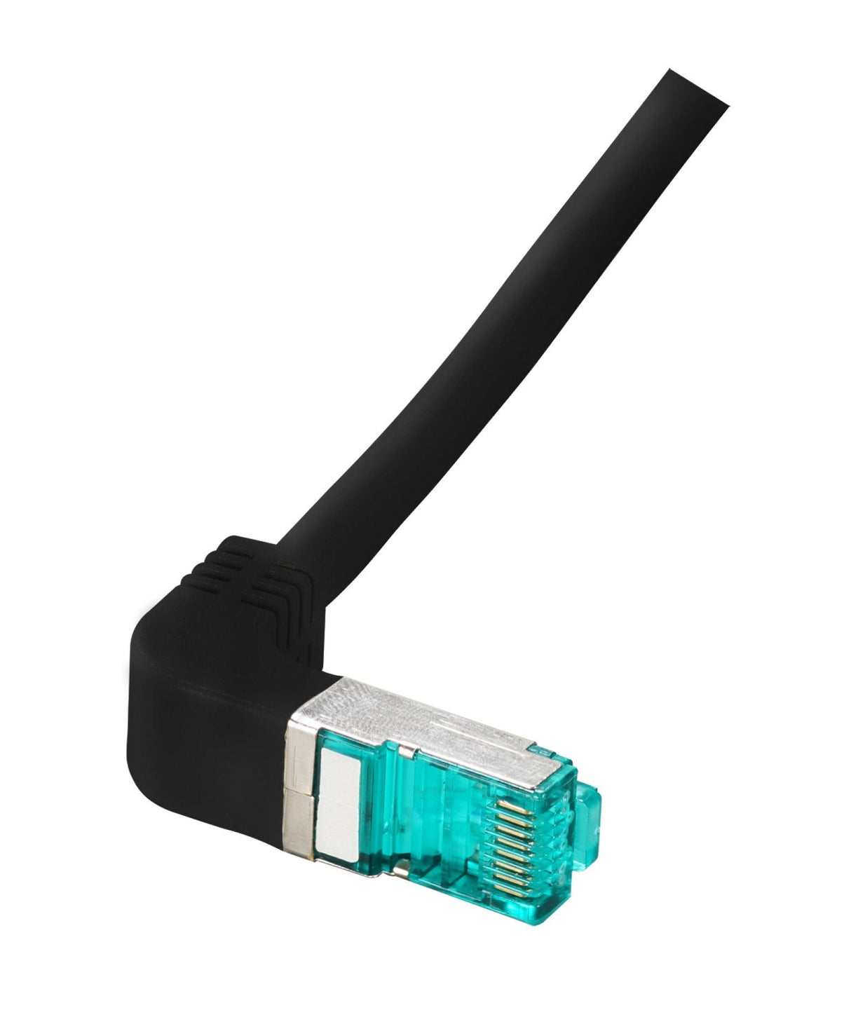 Efb Rj45 Cable De Red S Ftp Cat.6a Lszh Einseitig 90grad Gewinkelt 0,25m Schwarz