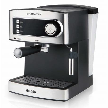 Cafetera Haeger Espresso D'Italia Plus 850w 15 Bar Tanque De Agua Capacidad 1.60l Bandeja De Goteo Resistente Al Calor
