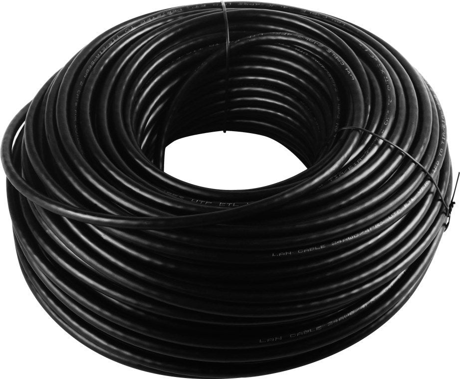 Bobina Cat 6 U-Utp 305m Exterior Negro, Awg 24/, Cca Pe Rigido Goobay