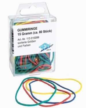 Wedo Gummiringe Sortiert In Farbe Und Grösse In Sb-Dose