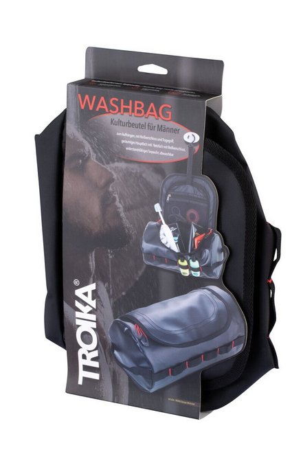 EAN 4024023021862 - TROIKA BAG30/BK neceser y maletín neceser Bolsa de aseo Lona alquitranada Negro imagen 5