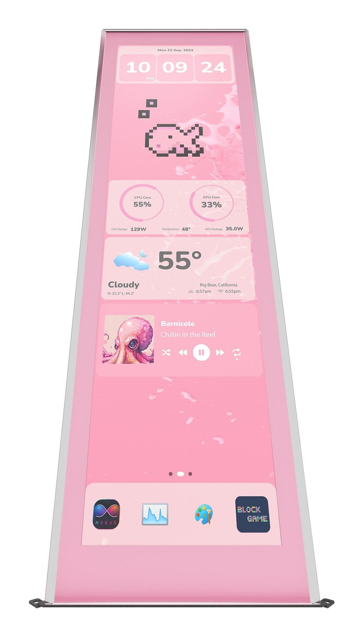 Hyte Y70 Actualización De Pantalla Táctil Leche De Fresa 36,8 Cm (14,5 Pulgadas), Rosa, Pantalla Táctil De 14,5 Pulgadas Acc-Hyte-Lk-Y7tti-Sm