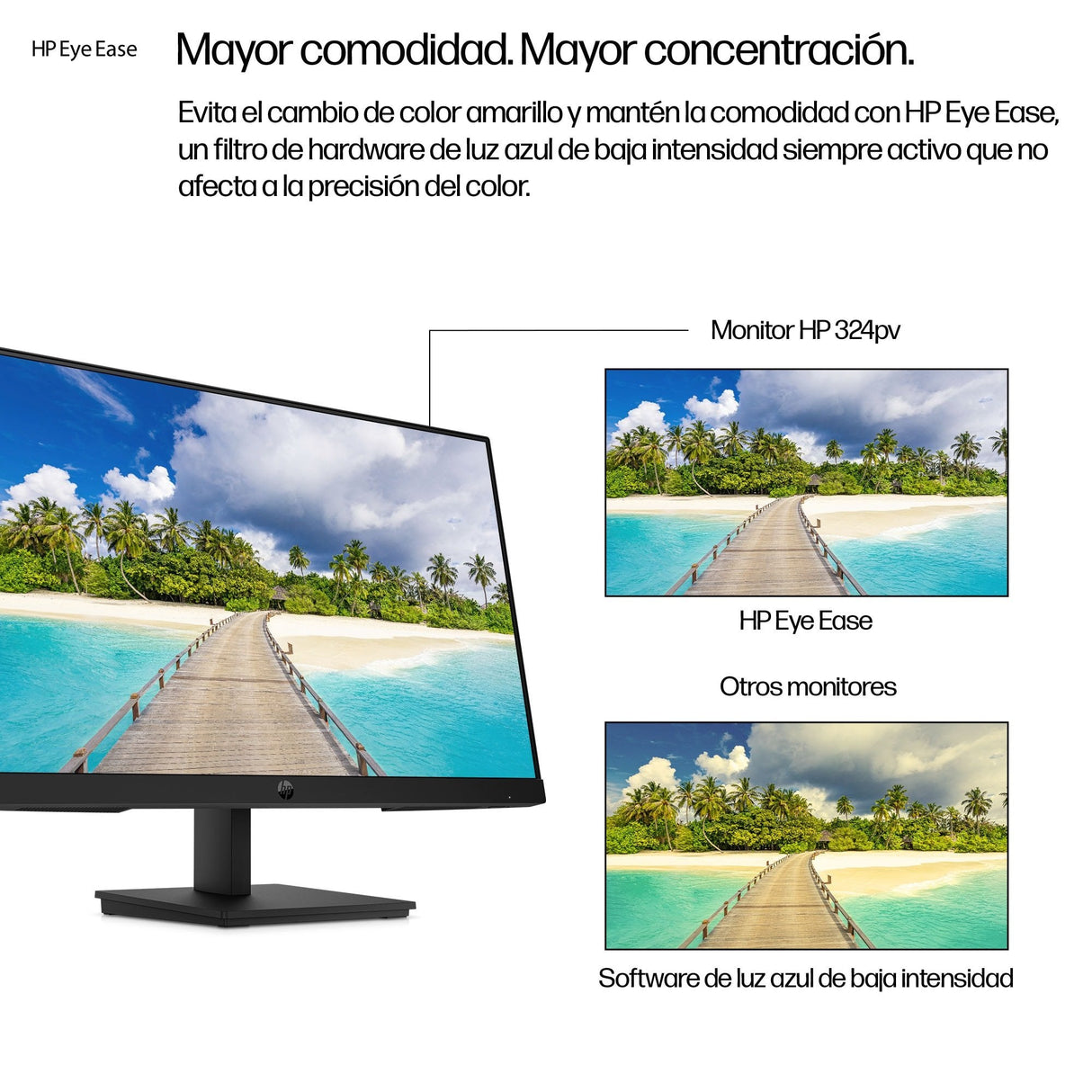 Hp 324pv Series 3 Pro Monitor Led 24" (23.8" Visible) 1920 X 1080 Full Hd (1080p) @ 100 Hz Va 250 Cd/M² 3000:1 5 Ms Hdmi Vga Negro