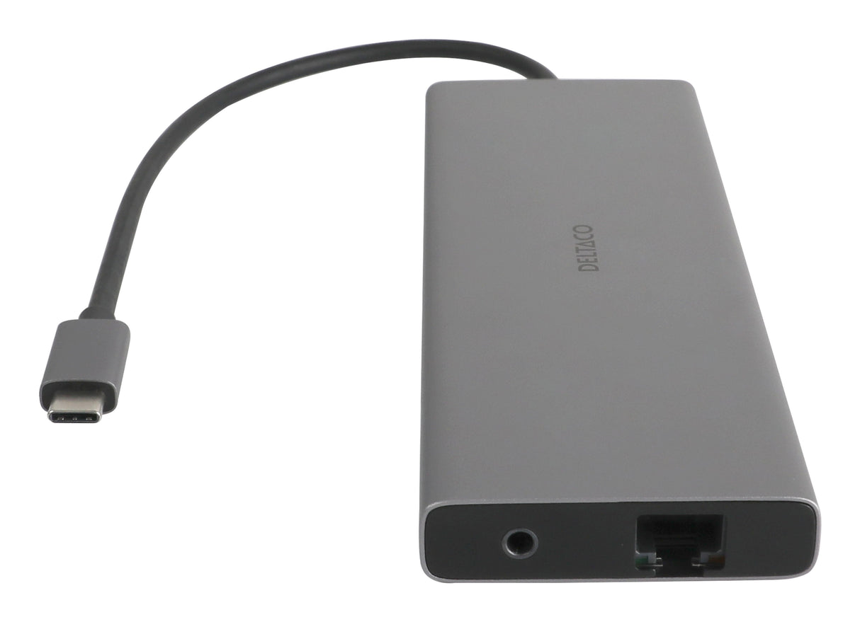 Deltaco 12in1 Usb-C Dockingstation 4k Uhd/60hz 85w Silber