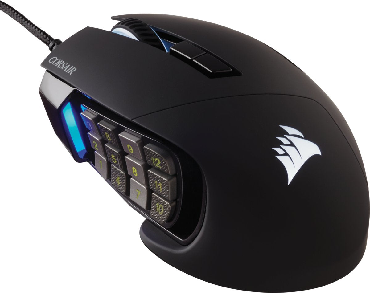 Raton Corsair Usb Gaming Scimitar Elite Rgb Optico 16k Dpi Moba Mmo Negro