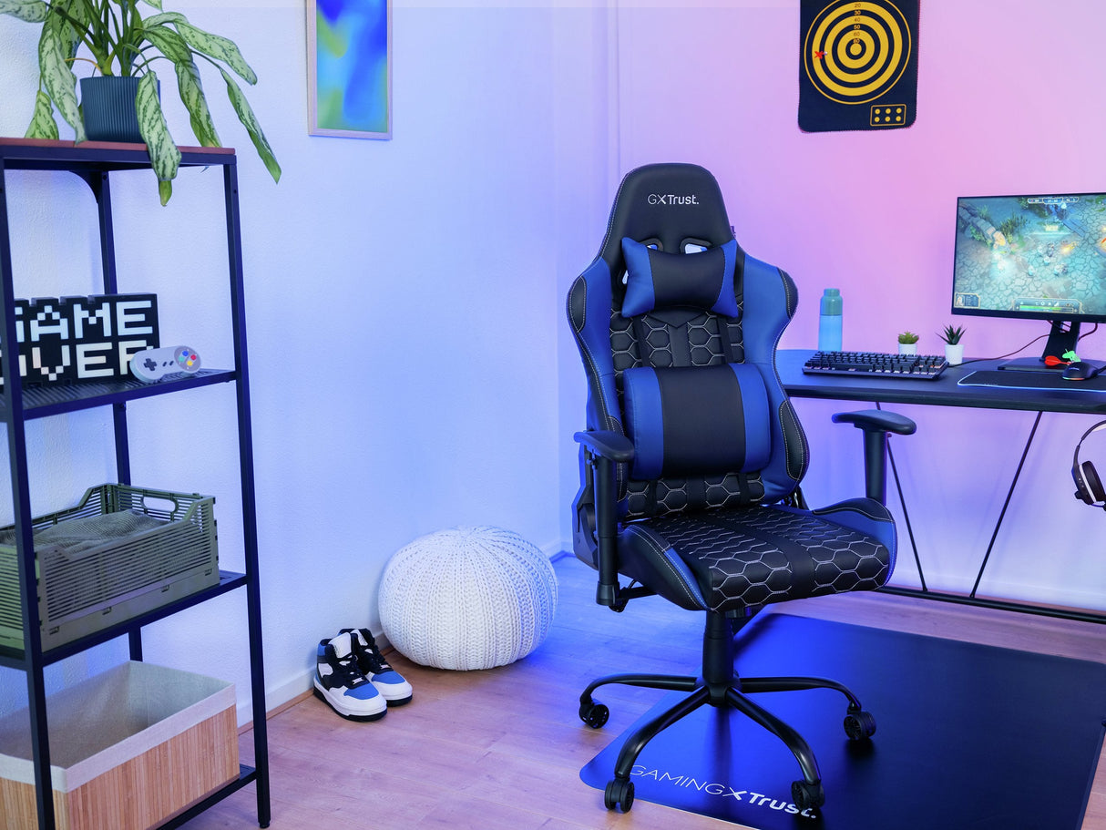 Silla Trust Gxt 708b Resto Universal Gaming Black, Blue
